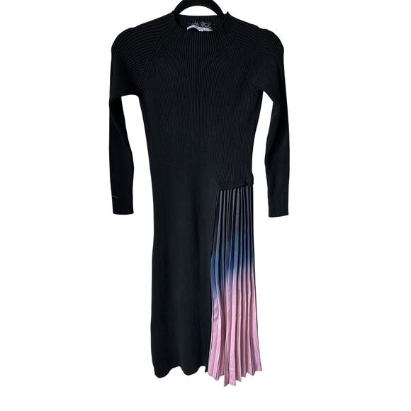 EUC Dalia MacPhee Colorblock Ombré Ribbed Sweater Midi Dress Size M - Picture 2 of 7